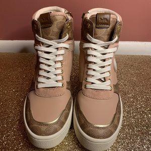 Coach wedge high top sneaker